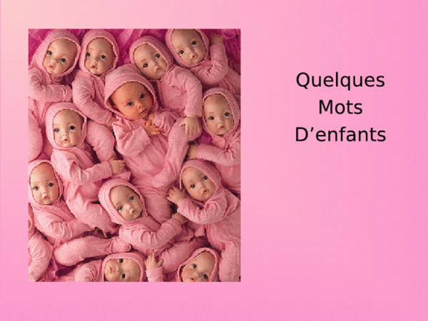 Mots D Enfant